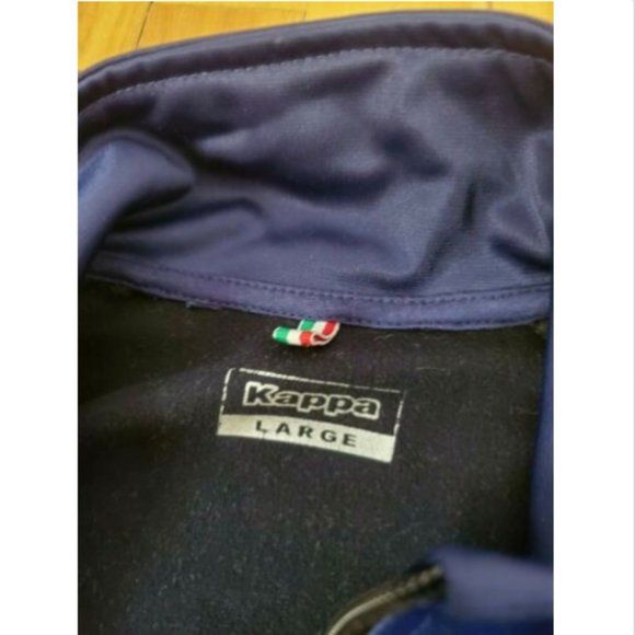 Kappa Womens Athletic Jacket Sz L Black Navy Blue - Picture 5 of 5
